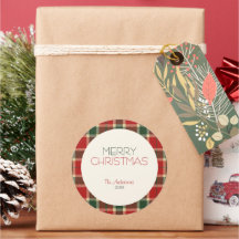 Merry Christmas Tartan Plaid Personalizado