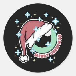 Pegatina Redonda Merry Creepmas