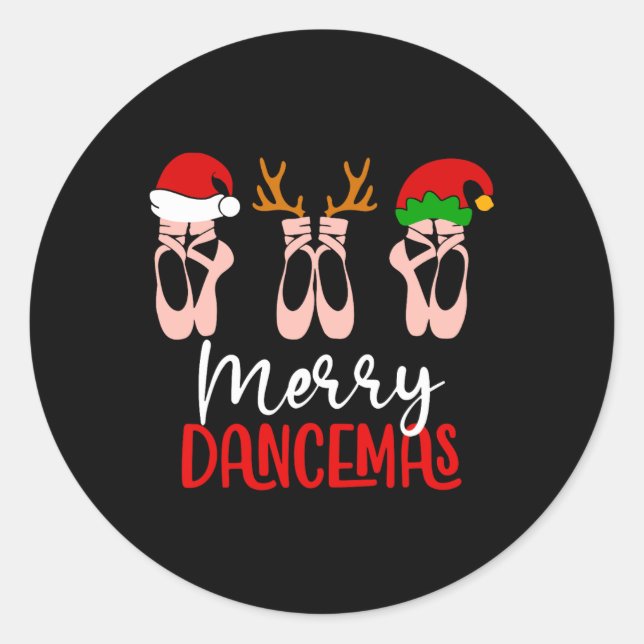 Pegatina Redonda Merry Dancemas (Anverso)