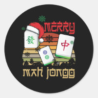 Merry Mah Jongg Navidades Snowy judíos chinos dive