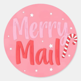 Pegatina Redonda Merry Mail