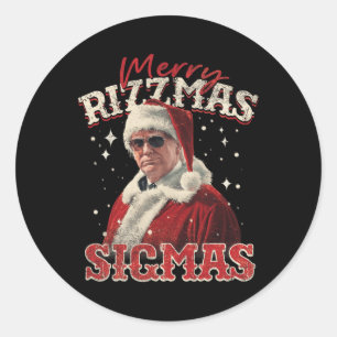 Pegatina Redonda Merry Rizz Mas Sigmas- Gen Alpha Middle School Tru