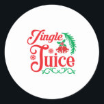 Pegatina Redonda Merry Xmas Happy Jingle Juice<br><div class="desc">Merry Xmas Happy Jingle Juice</div>