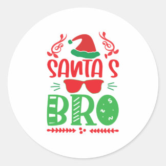 Pegatina Redonda Merry Xmas Santas Hermandad