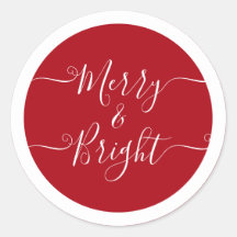 Merry Y Bright | Navidades rojos caligráficos mode