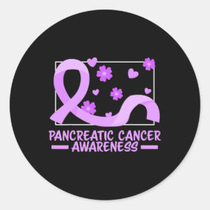 Pegatina Redonda Mes de Conciencia Pancreática sobre el Cáncer