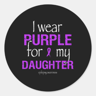 Pegatina Redonda Mes De Conciencia Sobre Epilepsia En Noviembre Usa