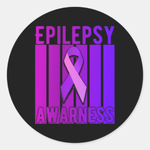 Pegatina Redonda Mes De Concienciación Sobre Epilepsia En Noviembre