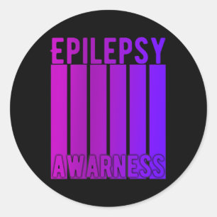 Pegatina Redonda Mes De Concienciación Sobre Epilepsia En Noviembre