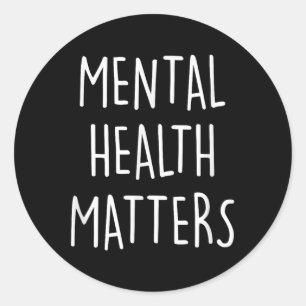 Pegatina Redonda Mes De Concienciación Sobre La Salud Mental Para H