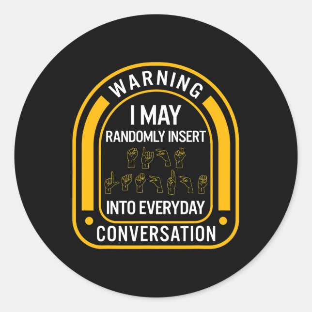 Pegatina Redonda Mes De Concienciación También Inserta Aleatoriamen (Anverso)