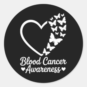 Pegatina Redonda Mes de concientización sobre el cáncer de sangre d
