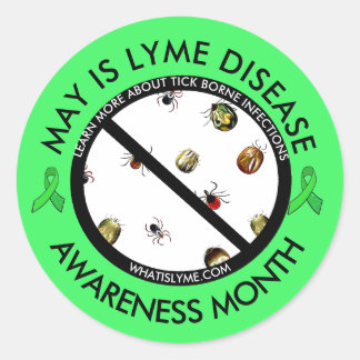 Pegatina Redonda Mes de Concientización sobre la Enfermedad de Lyme