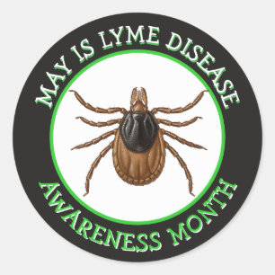 Pegatina Redonda Mes de Concientización sobre la Enfermedad de Lyme