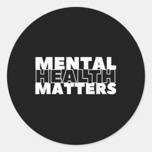 Pegatina Redonda Mes de concientización sobre la salud mental, Salu