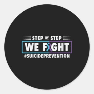 Pegatina Redonda Mes de concientización sobre prevención del suicid