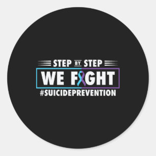 Pegatina Redonda Mes de concientización sobre prevención del suicid
