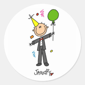 Pegatina Redonda Mes de enero