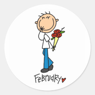 Pegatina Redonda Mes de febrero