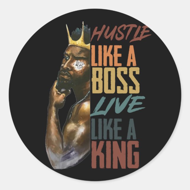 Pegatina Redonda Mes de historia negra (Anverso)