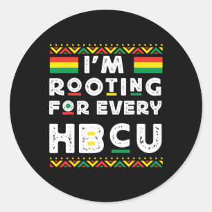 Pegatina Redonda Mes de historia negra de Hbcu que estoy ganando po