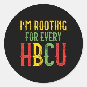 Pegatina Redonda Mes de historia negra de Hbcu que estoy ganando po