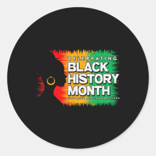Pegatina Redonda Mes de historia negra junio afroamericano