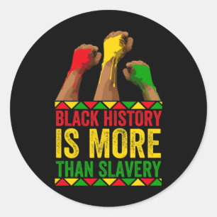 Pegatina Redonda Mes de la Historia Afro Negra Es Más Que