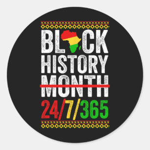 Pegatina Redonda Mes de la historia negra 247365 Camisa África para