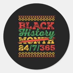 Pegatina Redonda Mes de la historia negra 247365 Hombres Mujeres Ni