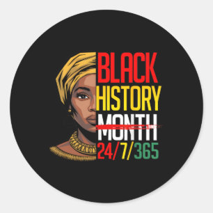 Pegatina Redonda Mes de la Historia Negra 247365 Orgullo A de Melan
