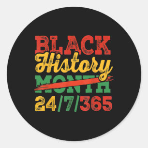 Pegatina Redonda Mes de la Historia Negra 247365 Orgullo de Melanin