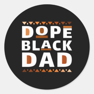 Pegatina Redonda Mes de la Historia Negra Familia Pareo Melanina Dr
