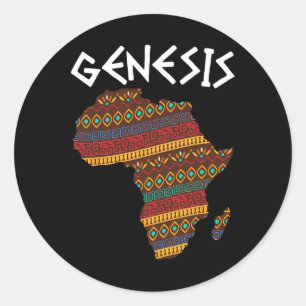Pegatina Redonda Mes de la Historia Negra Génesis Orgullosa África