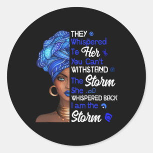 Pegatina Redonda Mes de la Historia Negra Hbcu Zeta Phi Beta Sorori