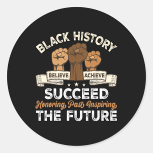 Pegatina Redonda Mes de la historia negra honrando el futuro inspir
