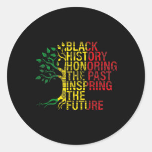 Pegatina Redonda Mes de la historia negra honrando el futuro inspir