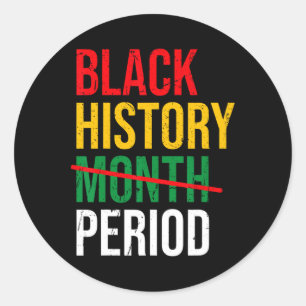 Pegatina Redonda Mes de la Historia Negra Periodo Orgullo Bhm Hombr