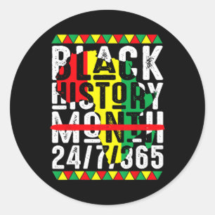 Pegatina Redonda Mes de la Historia Negra Un Mes No Puede Sostener