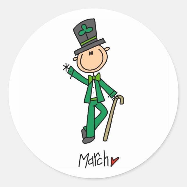 Pegatina Redonda Mes de marzo (Anverso)