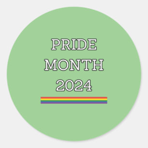 Pegatina Redonda MES DE ORGULLO 2024, lgbtq