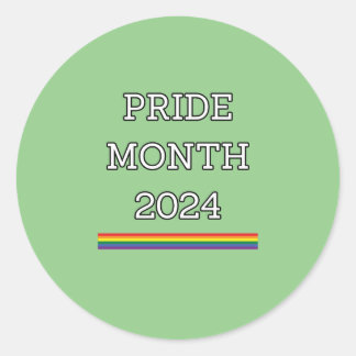 Pegatina Redonda MES DE ORGULLO 2024, lgbtq
