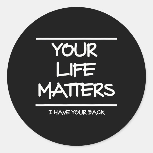 Pegatina Redonda Mes de prevención y sensibilización (Anverso)