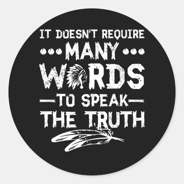 Pegatina Redonda Mes del Patrimonio Nativo Estadounidense (Anverso)