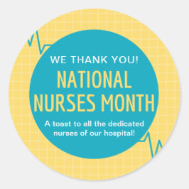 Pegatina Redonda Mes nacional de enfermería