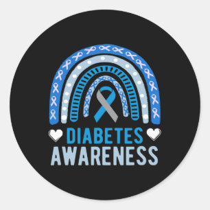 Pegatina Redonda Mes nacional de sensibilización sobre la diabetes