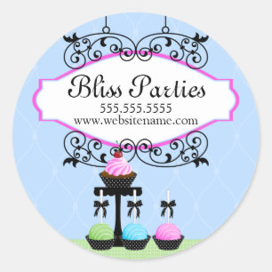 Pegatina Redonda Mesa de postre de Cake Pops