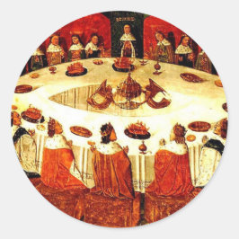 Pegatina Redonda Mesa redonda - Camelot