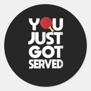 Pegatina Redonda Mesa Tenis masculinos mariposa ping pong