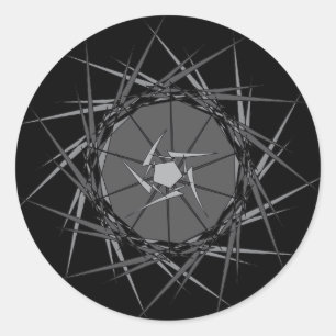 Pegatina Redonda Metal